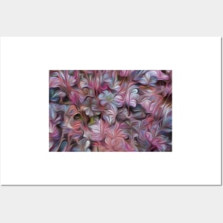 Heuchera 'Obsidian' oil painting effect Posters and Art